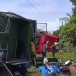 Queimou largada: trio elétrico tomba a caminho de Itapecuru-Mirim na MA-014